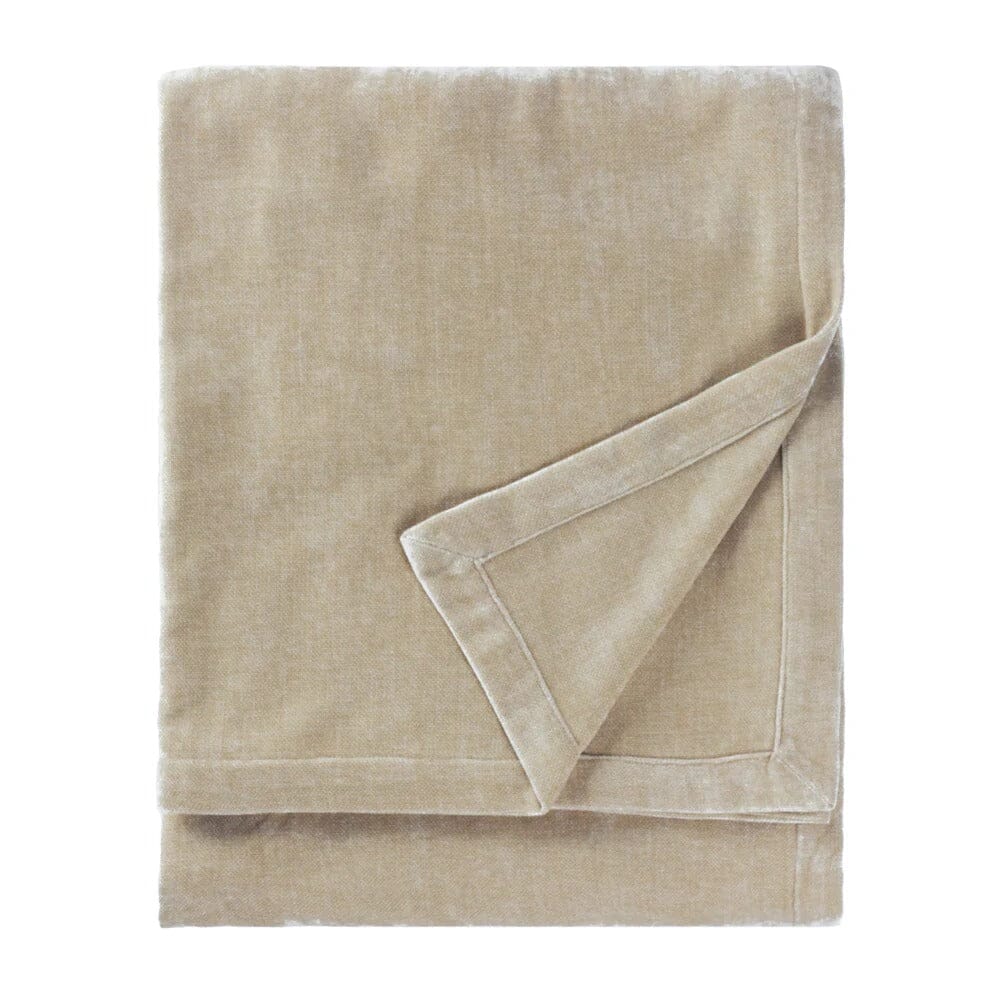 Zephyr Cream Heavy Chenille Velvet Throw - Image 2