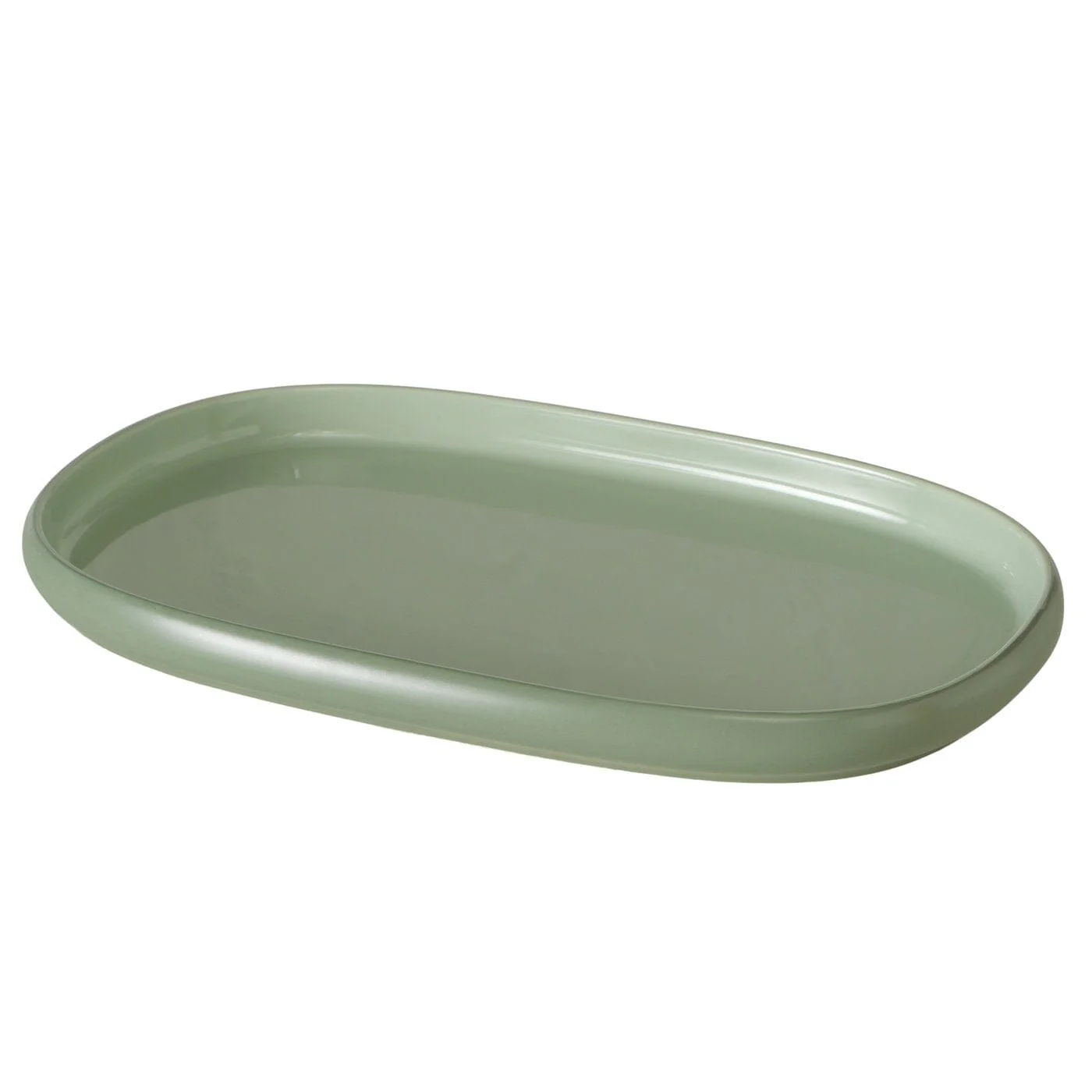 Zest Green Oval Ceramic Decorative Tray - Image 2