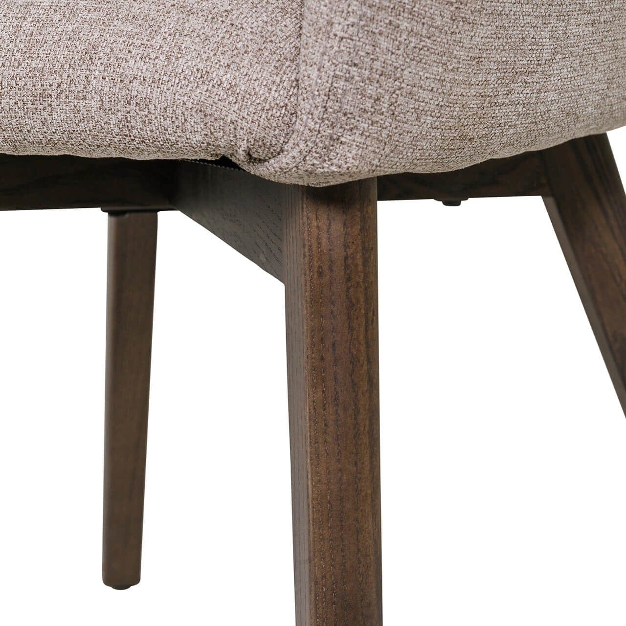 Zeva Latte Textured Fabric Dining Chair - Image 6