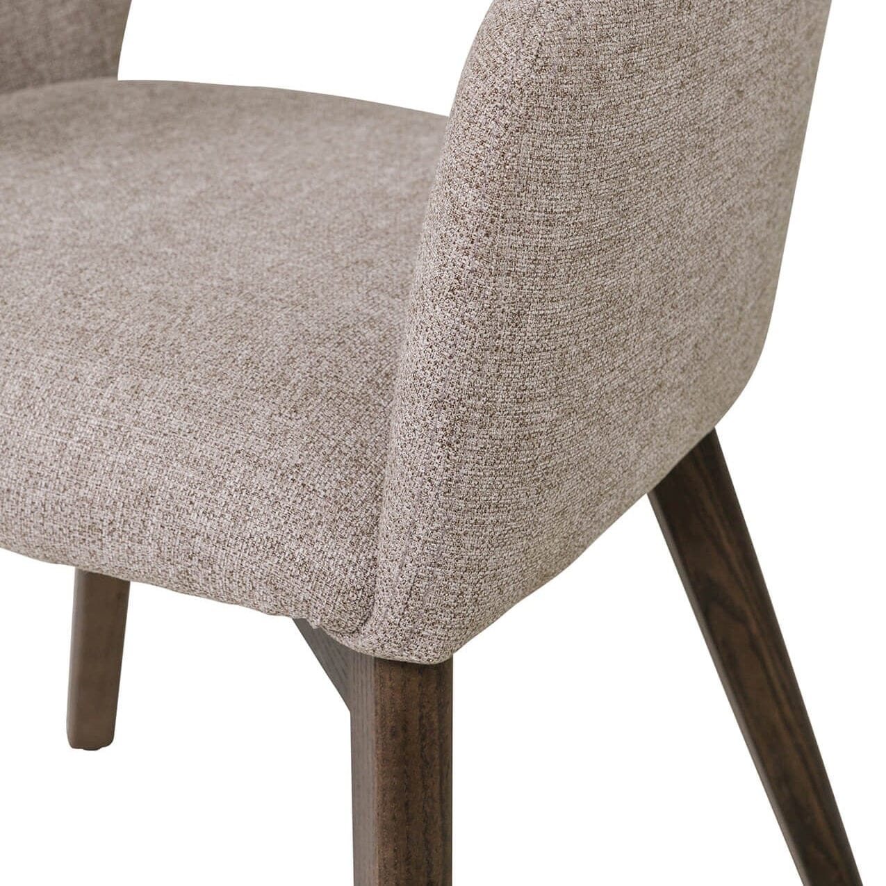 Zeva Latte Textured Fabric Dining Chair - Image 7