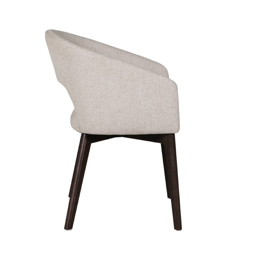 Zeva Natural Textured Fabric Dining Chair - Image 5