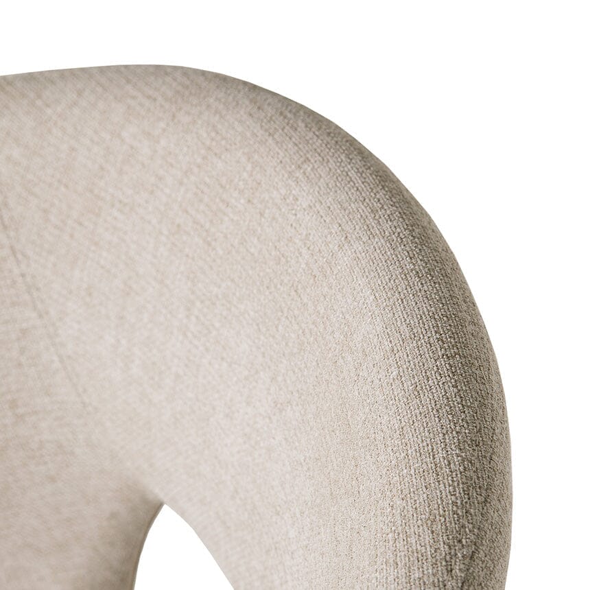 Zeva Natural Textured Fabric Dining Chair - Image 7