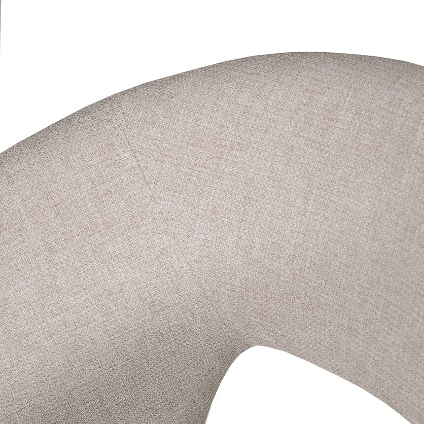 Zeva Natural Textured Fabric Dining Chair - Image 8