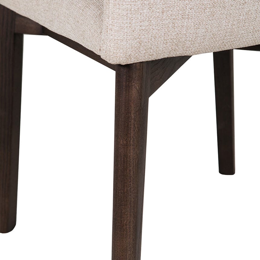 Zeva Natural Textured Fabric Dining Chair - Image 9