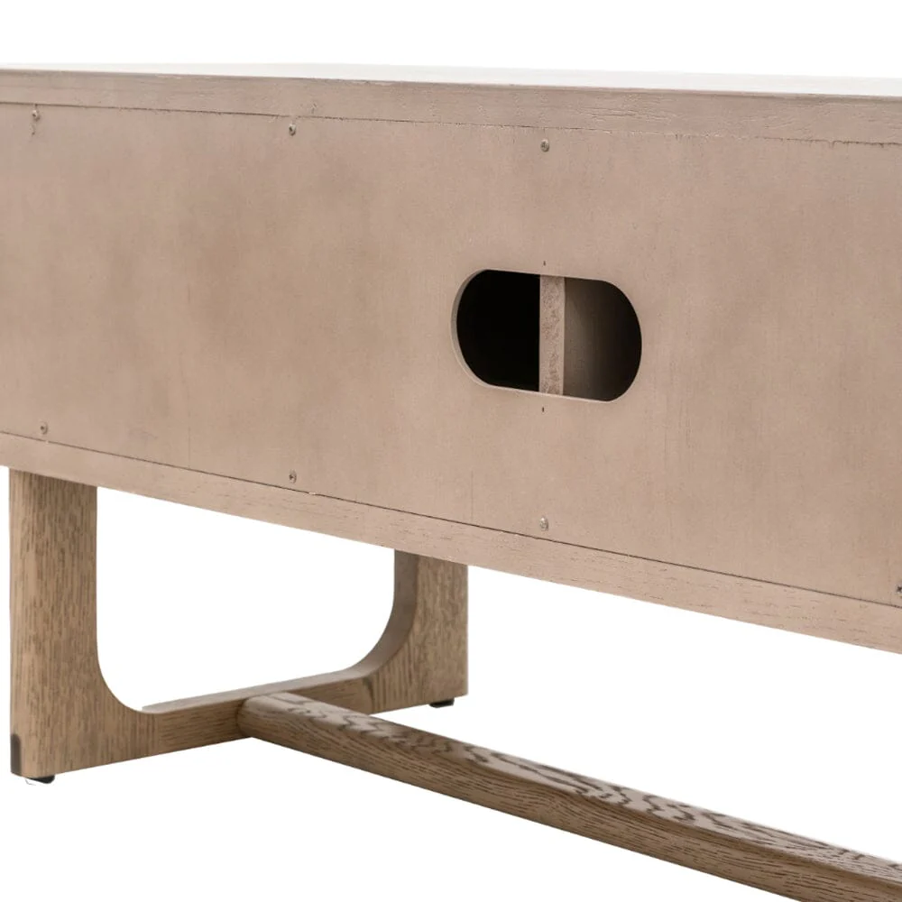 Zyra Smoked Oak Wooden 2 Door Media Unit - Image 3