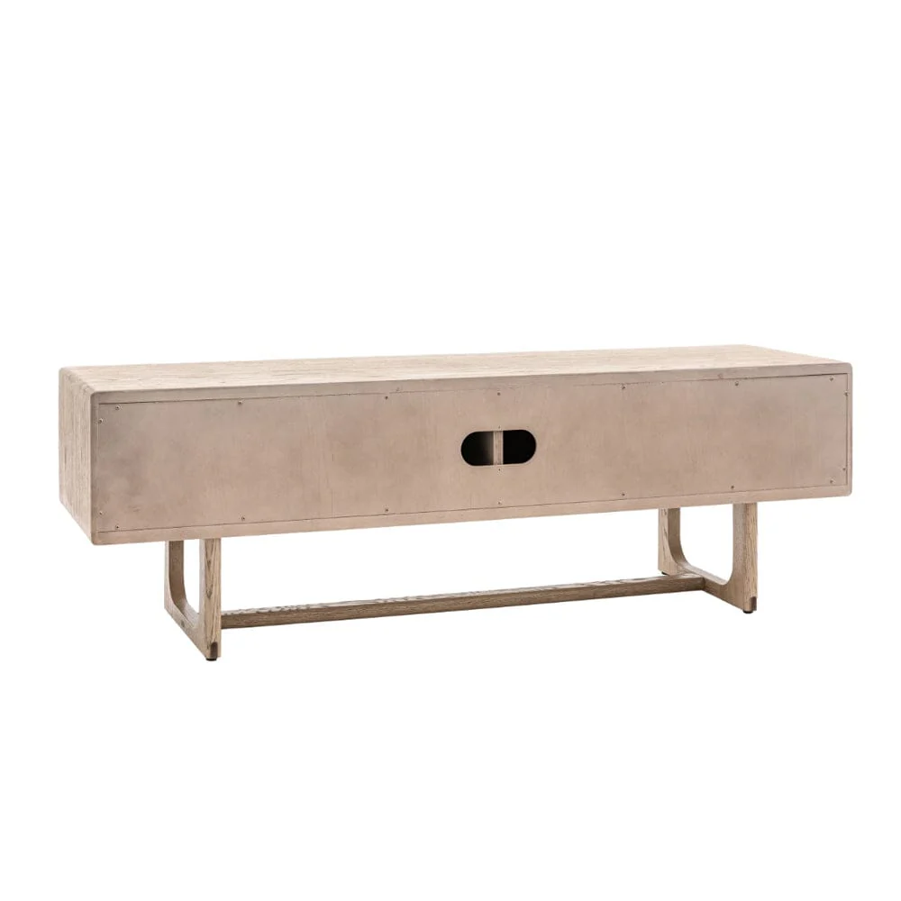 Zyra Smoked Oak Wooden 2 Door Media Unit - Image 4