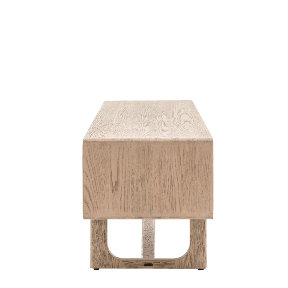 Zyra Smoked Oak Wooden 2 Door Media Unit - Image 5