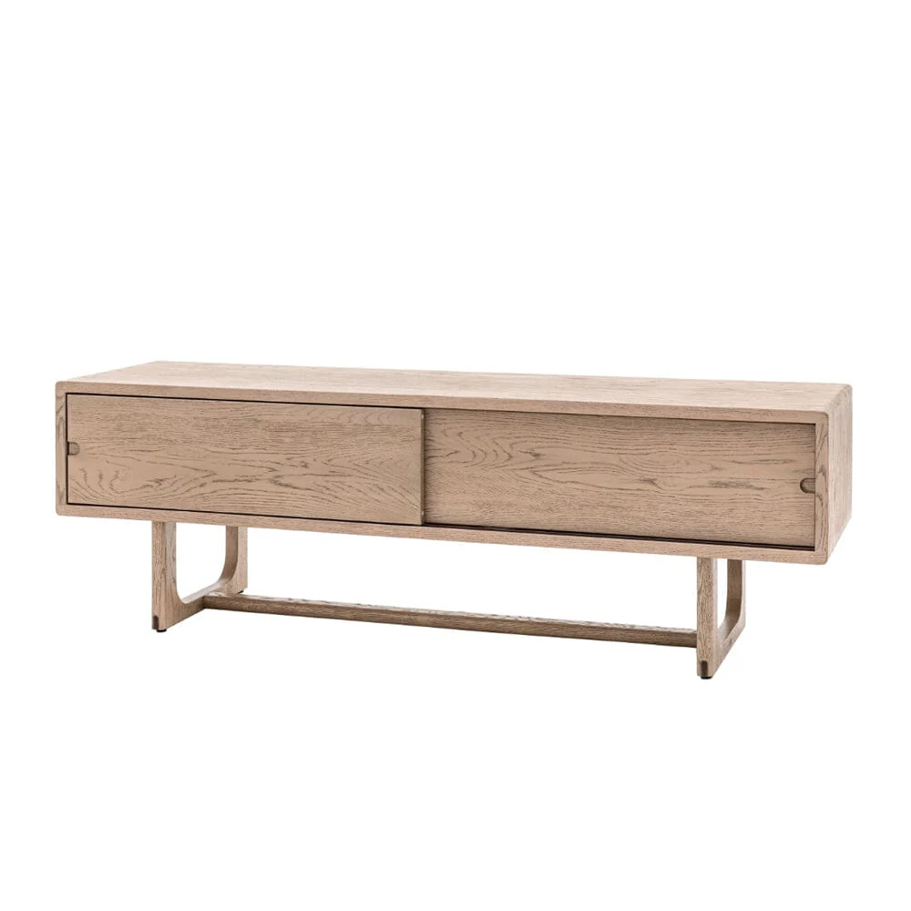 Zyra Smoked Oak Wooden 2 Door Media Unit - Image 6