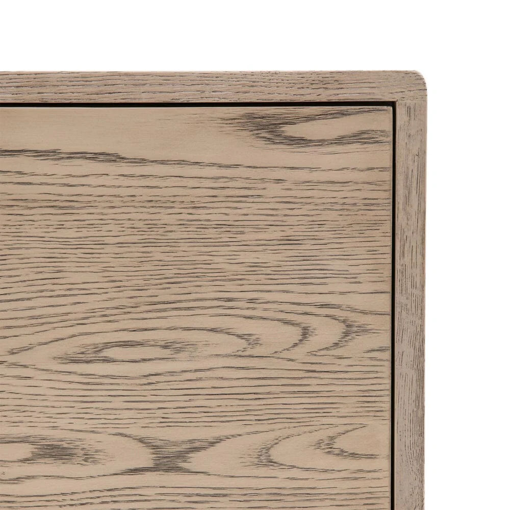 Zyra Smoked Oak Wooden 4 Door Sideboard - Image 6