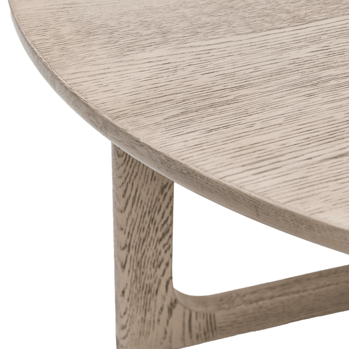 Zyra Smoked Oak Wooden Round Coffee Table - Image 3