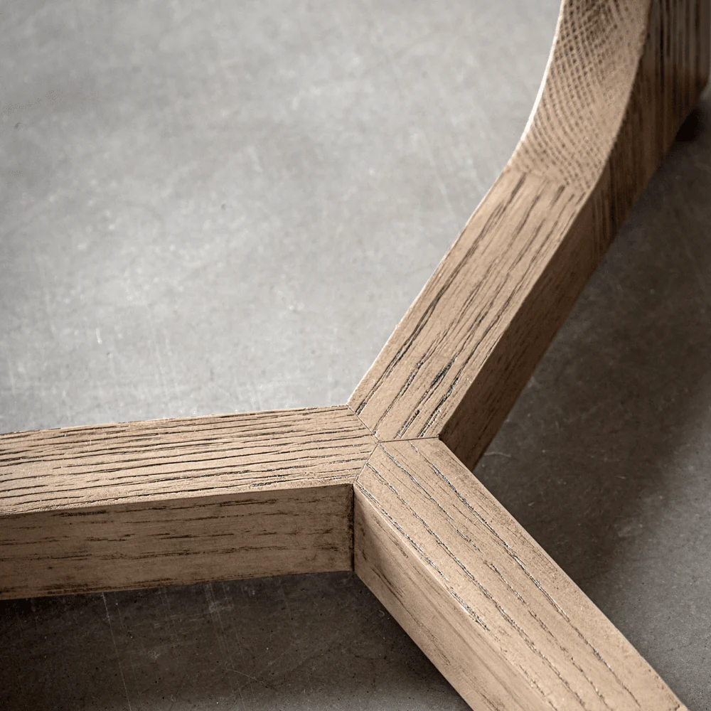 Zyra Smoked Oak Wooden Round Side Table - Image 2